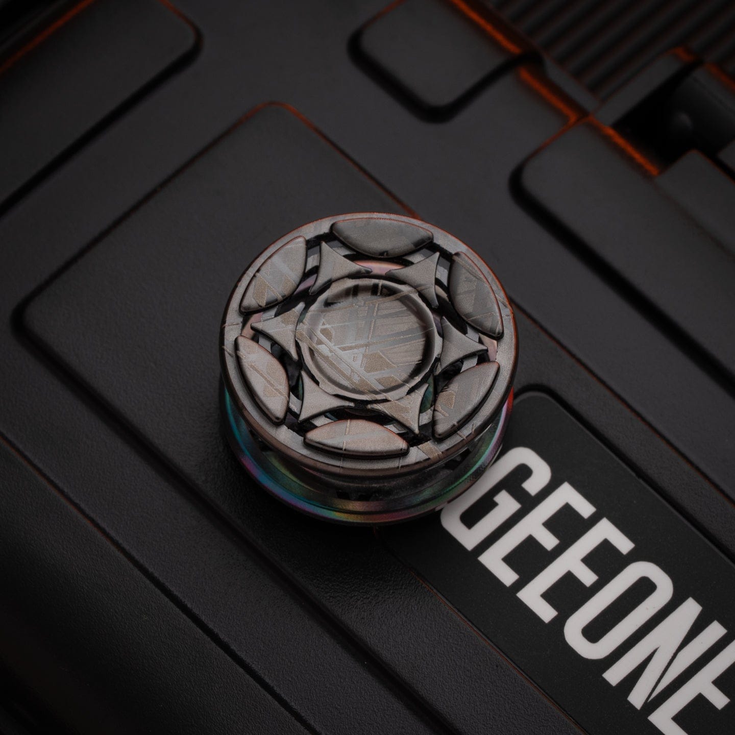 One realm 只禁优惠代码 Hexagram Spinner Buttons Zirconium-Laser engraving ( Φ24.2 x 12.2mm)