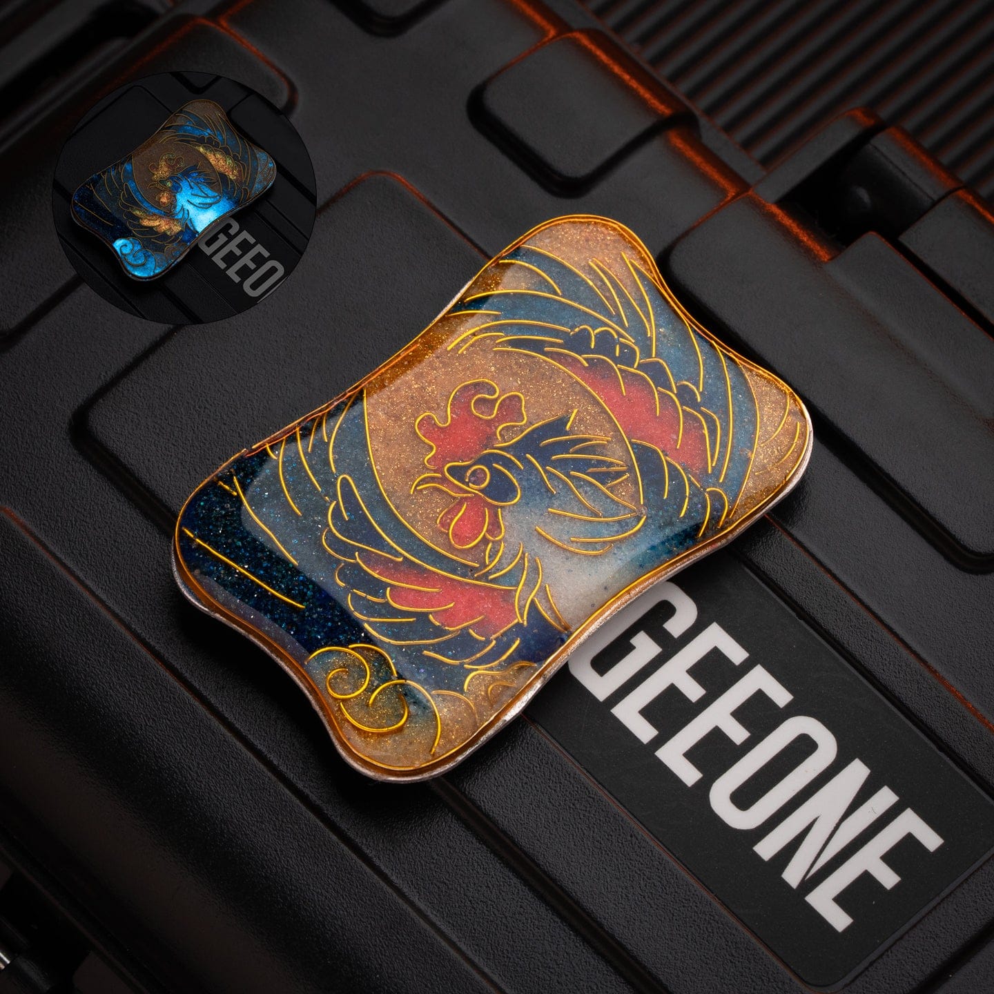 Peacock Fidget Slider Aura Sand Aura Sand Plate-The Chinese zodiac (Cloisonné) / Rooster (1pc) without main body