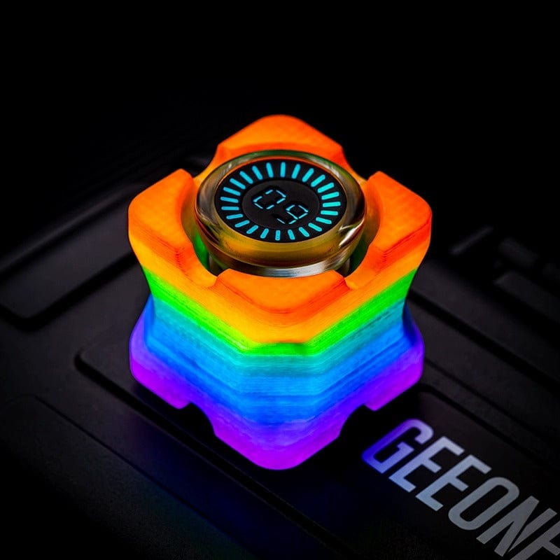 S.X Technology Fidget Spinner TNT-White rainbow TNT (Blue spinner buttons)