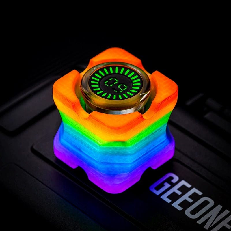 S.X Technology Fidget Spinner TNT-White rainbow TNT (Green spinner buttons)