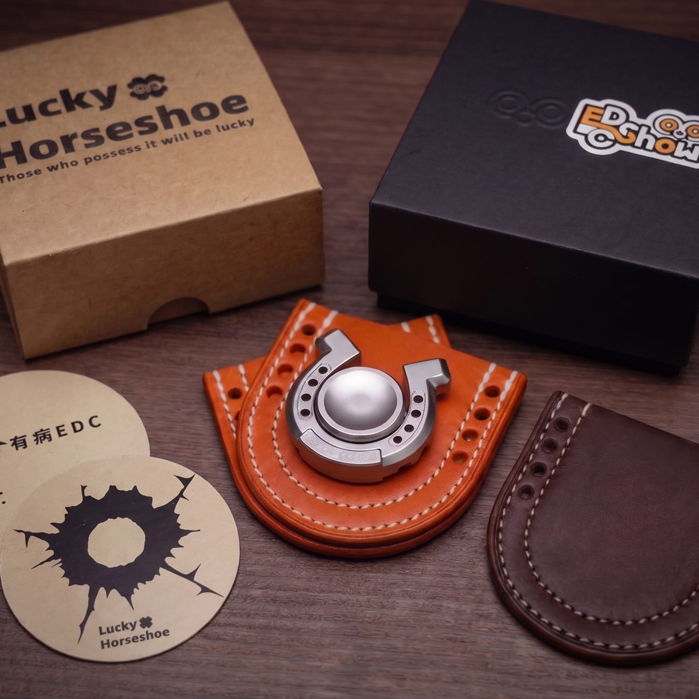 SAO EDC 只禁优惠代码 Lucky Horseshoe Spinner Blasted Zirconium