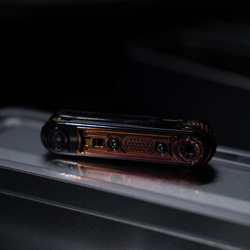 SEKI Fidget Slider Cyber Core Zirconium+Oil Slick Zirconium plate