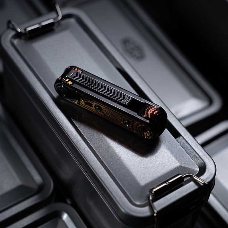 SEKI Fidget Slider Cyber Core Zirconium+Oil Slick Zirconium plate
