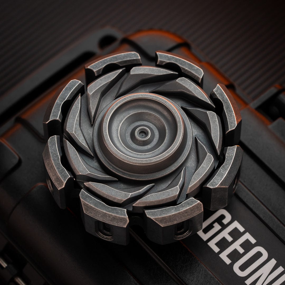 T-MAX Fidget Spinner Lava Turbine S Stonewashed Stainless Steel