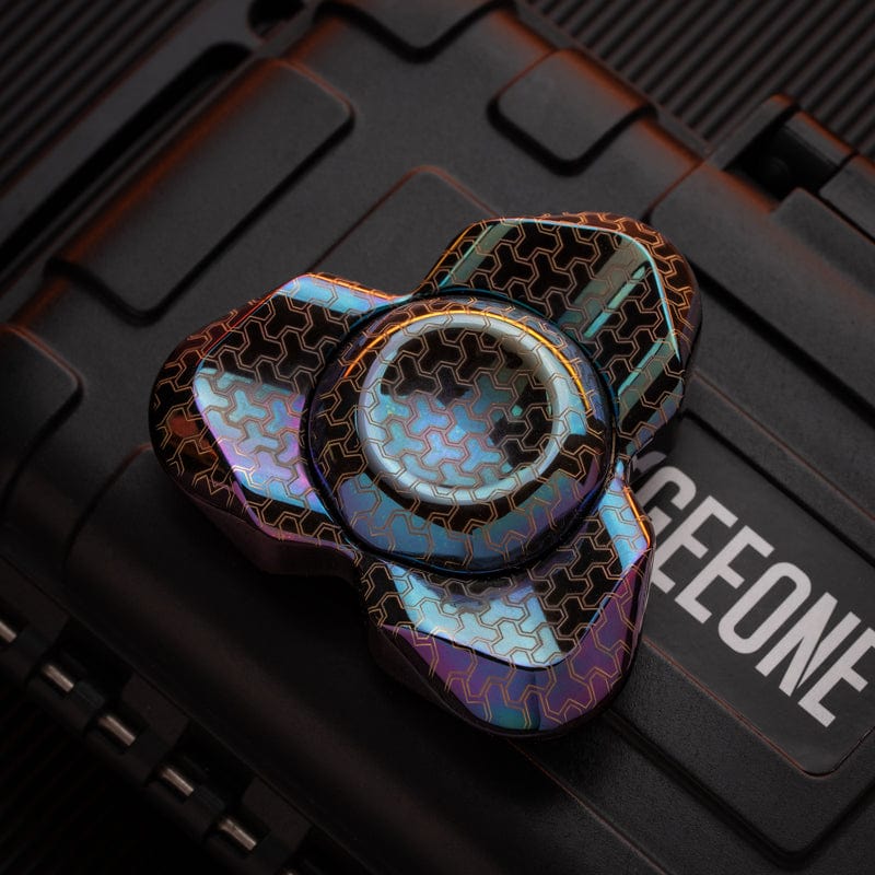 TIER I Fidget Spinner Feather Spinner Tri-Oil Slick Zirconium