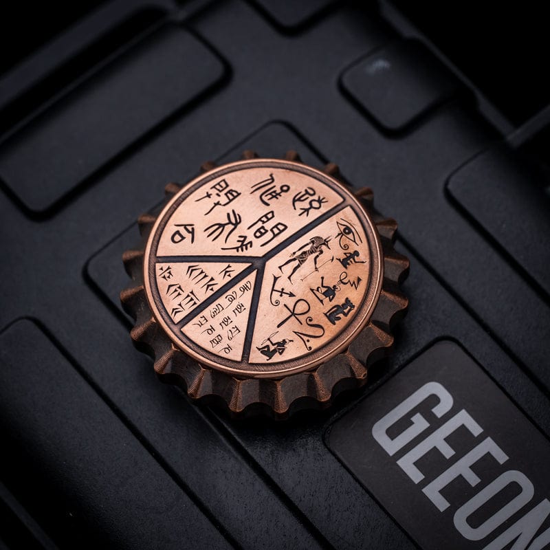 Triangulation Fidget Spinner Beer Cap