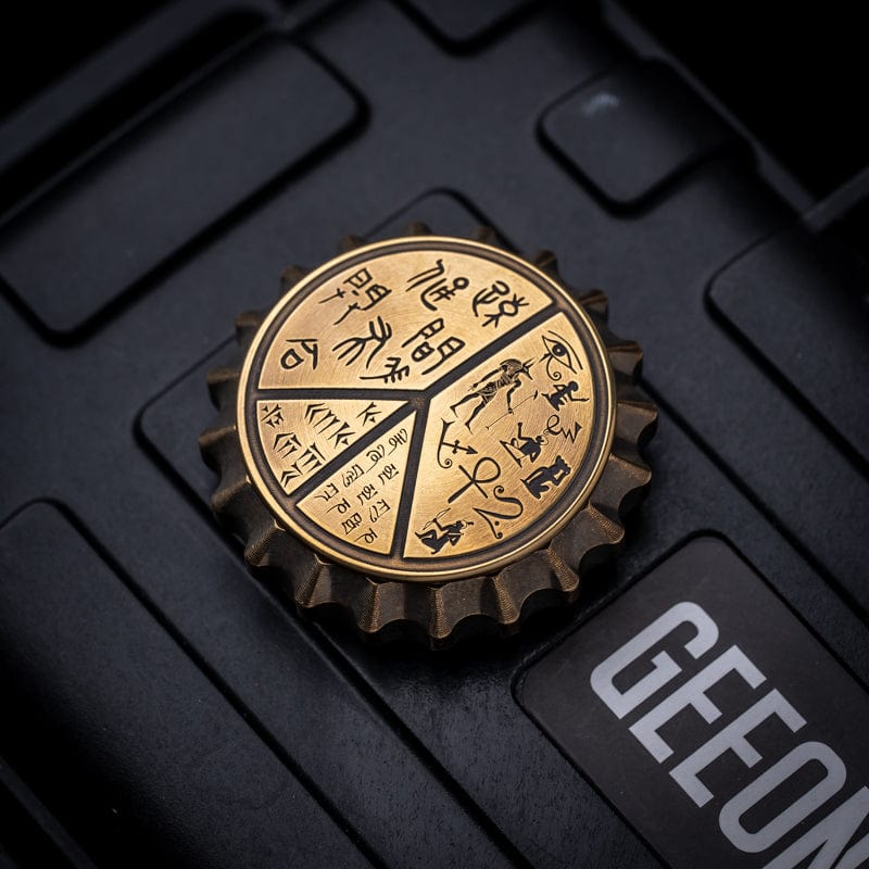 Triangulation Fidget Spinner Beer Cap