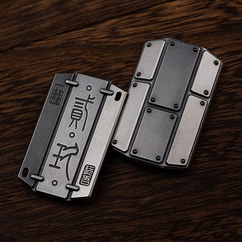 WANWU Fidget Slider WenWuShuangQuan Stonewashed Stainless Steel