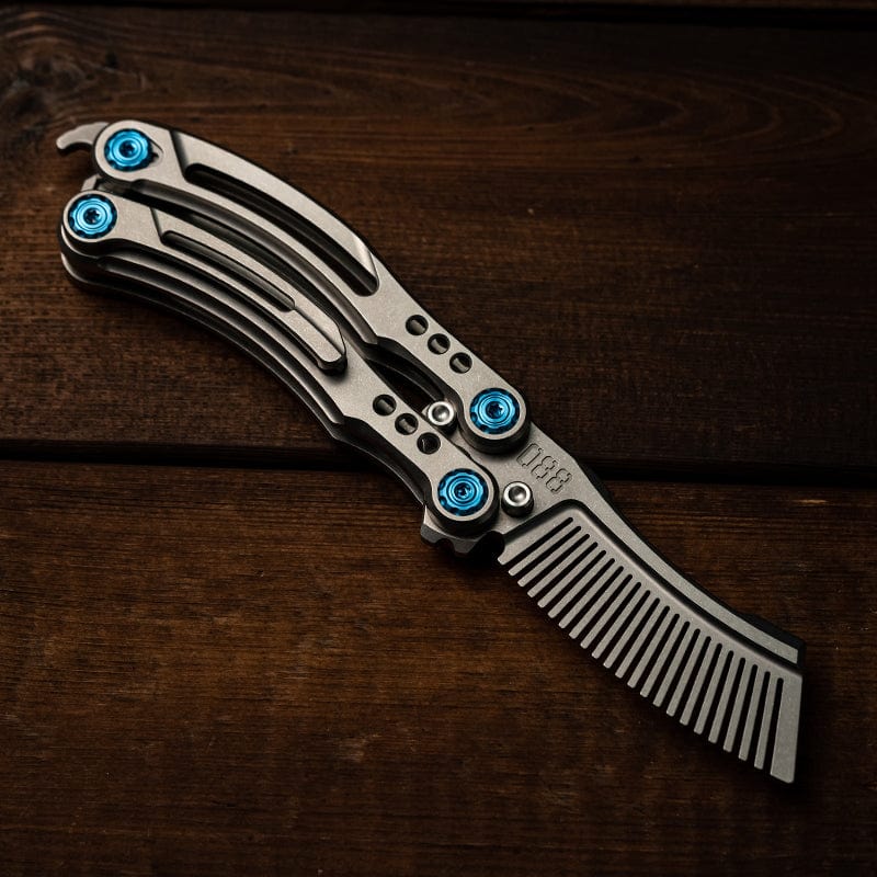 WANWU Multi Tool Gloom Balisong Primary Titanium comb