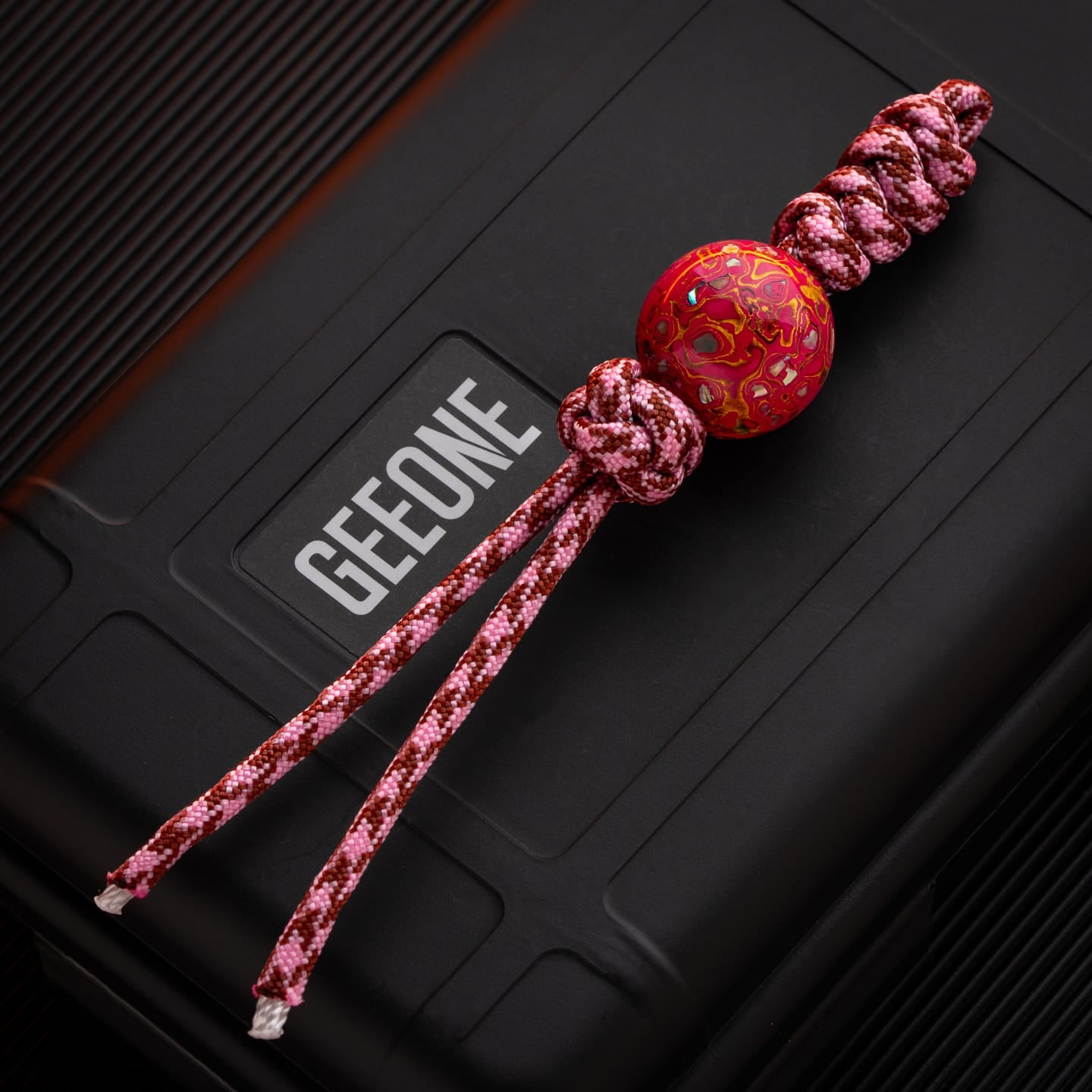 Wood&Flower 只禁优惠代码 Lacquer Lanyard Bead Sandalwood-pink