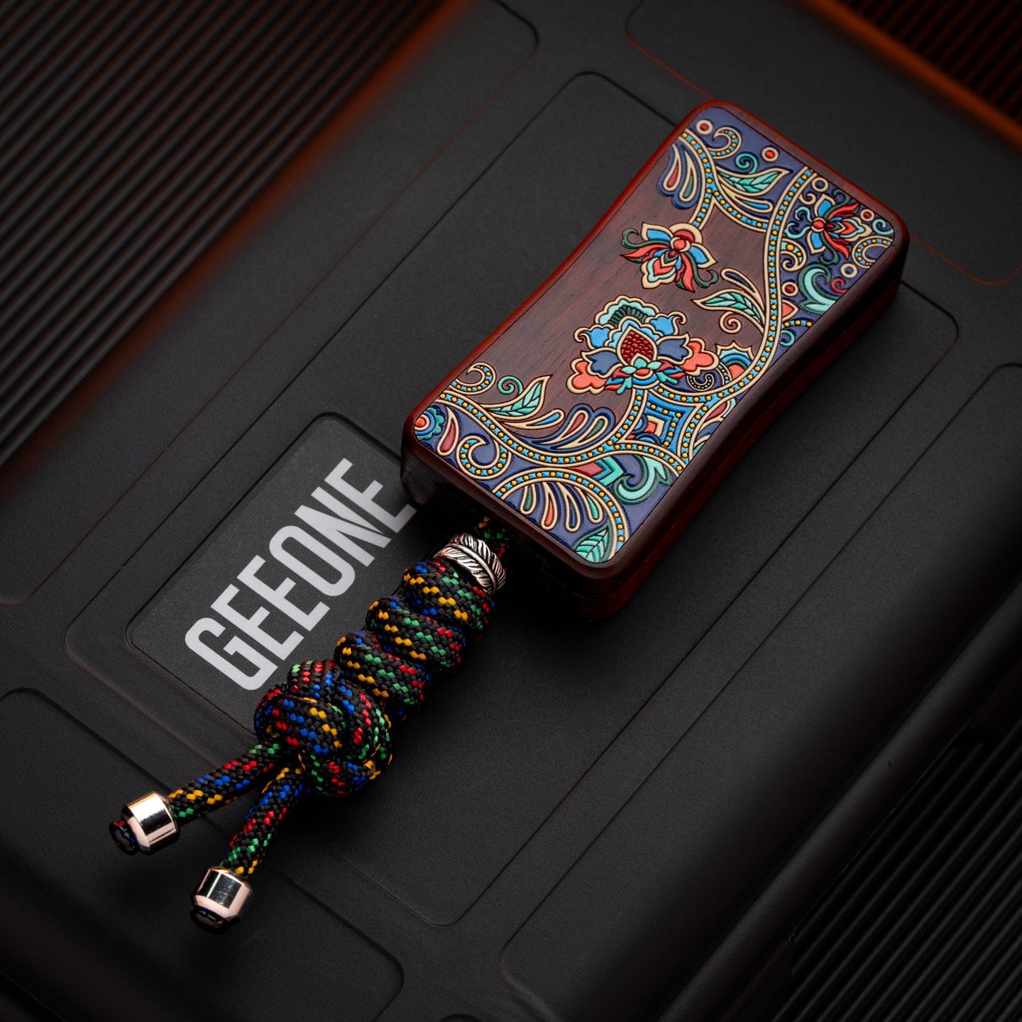 Wood&Flower Fidget Slider Flower Slider (Rectangular) Bloodwood braiding kit