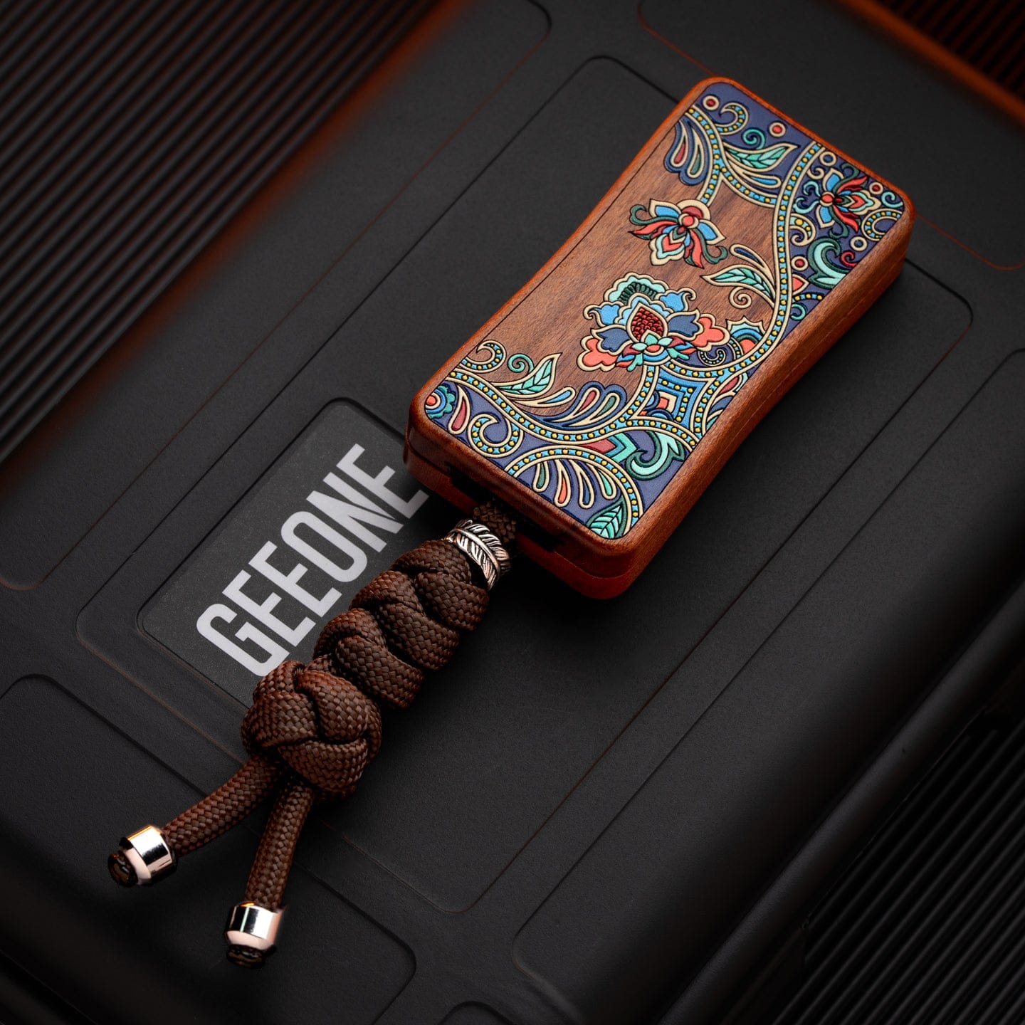 Wood&Flower Fidget Slider Flower Slider (Rectangular) Rosewood braiding kit