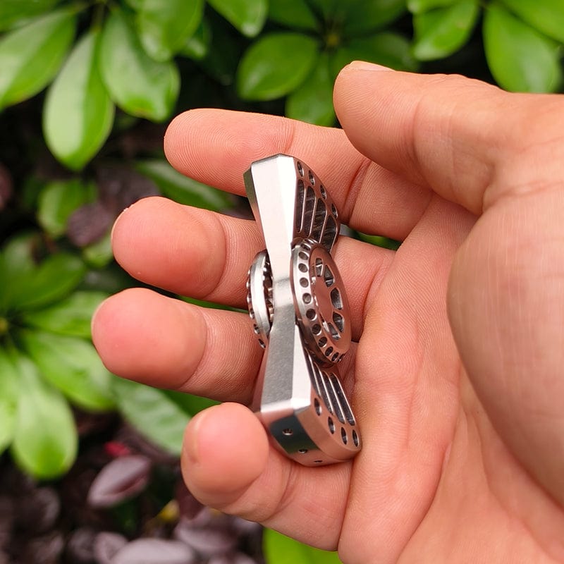 YH EDC Fidget Spinner Breeze Stonewashed Stainless Steel