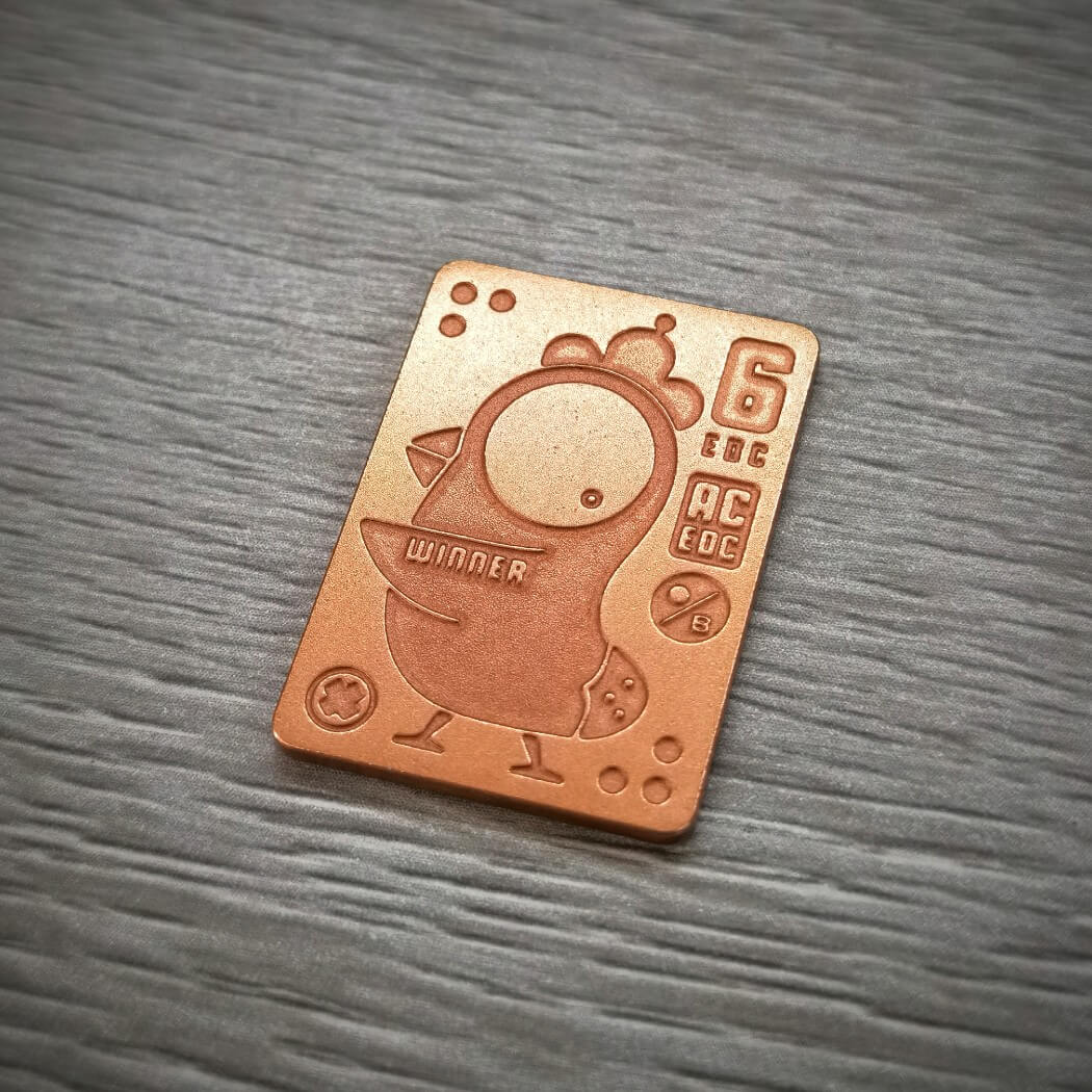 ACEdc Fidget Slider Stamp Copper Stone Washed OB Chick (only patch)