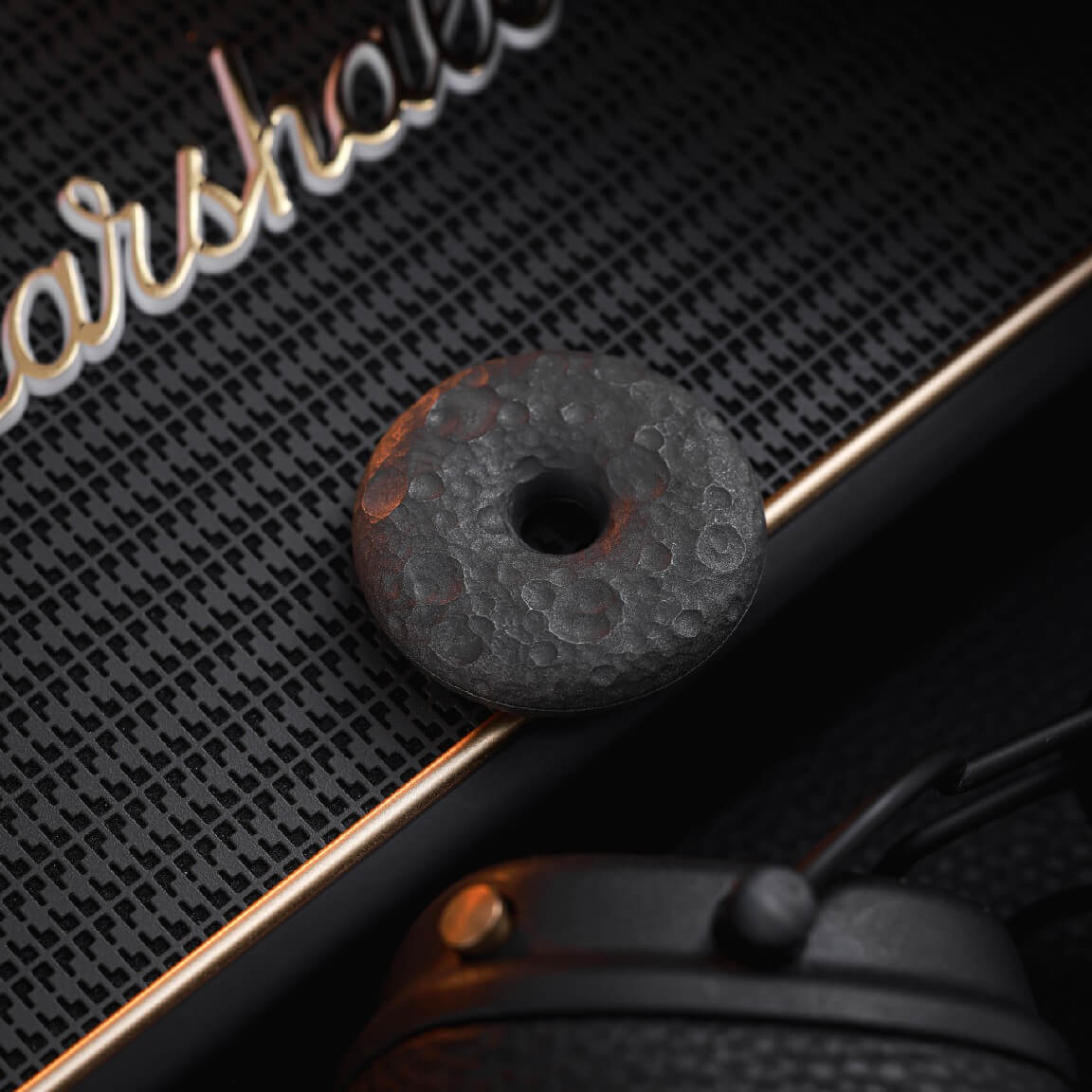 ACEdc Haptic Coin Donut 2.0 Titanium Hand Carved (Craters)