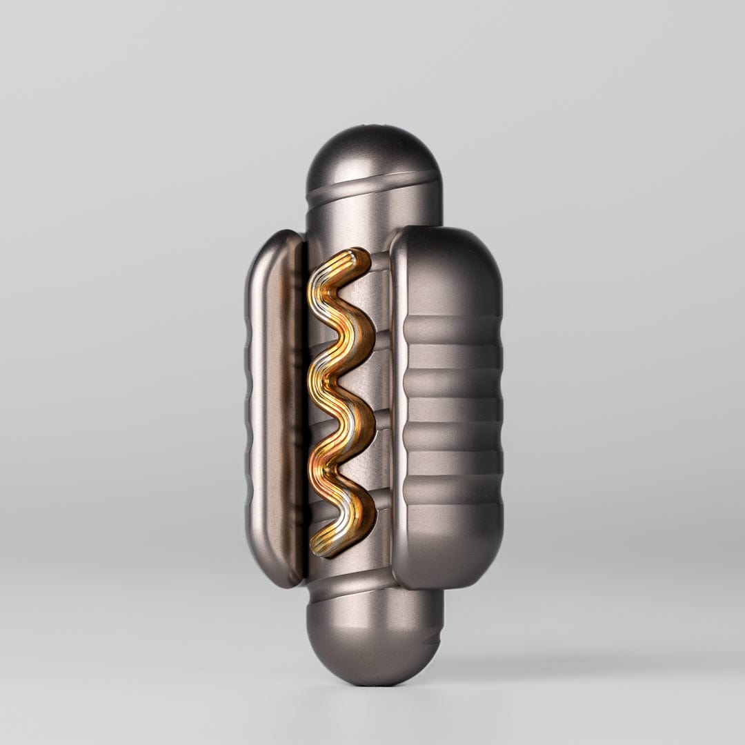 B&M Fidget Slider HOT DOG Titanium+mokume