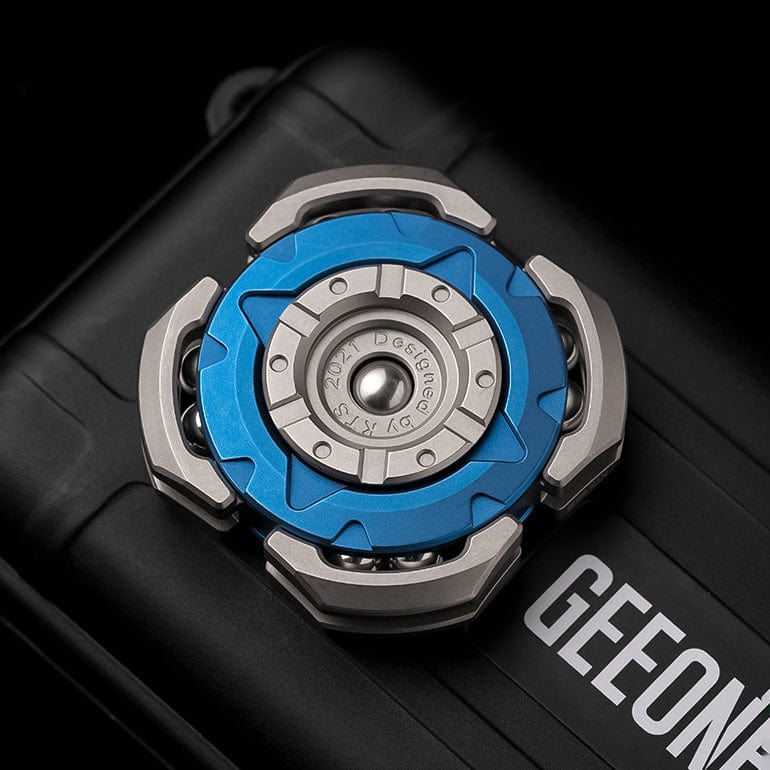 KTS Fidget Spinner FOUR GLADIATORS Blue Titanium