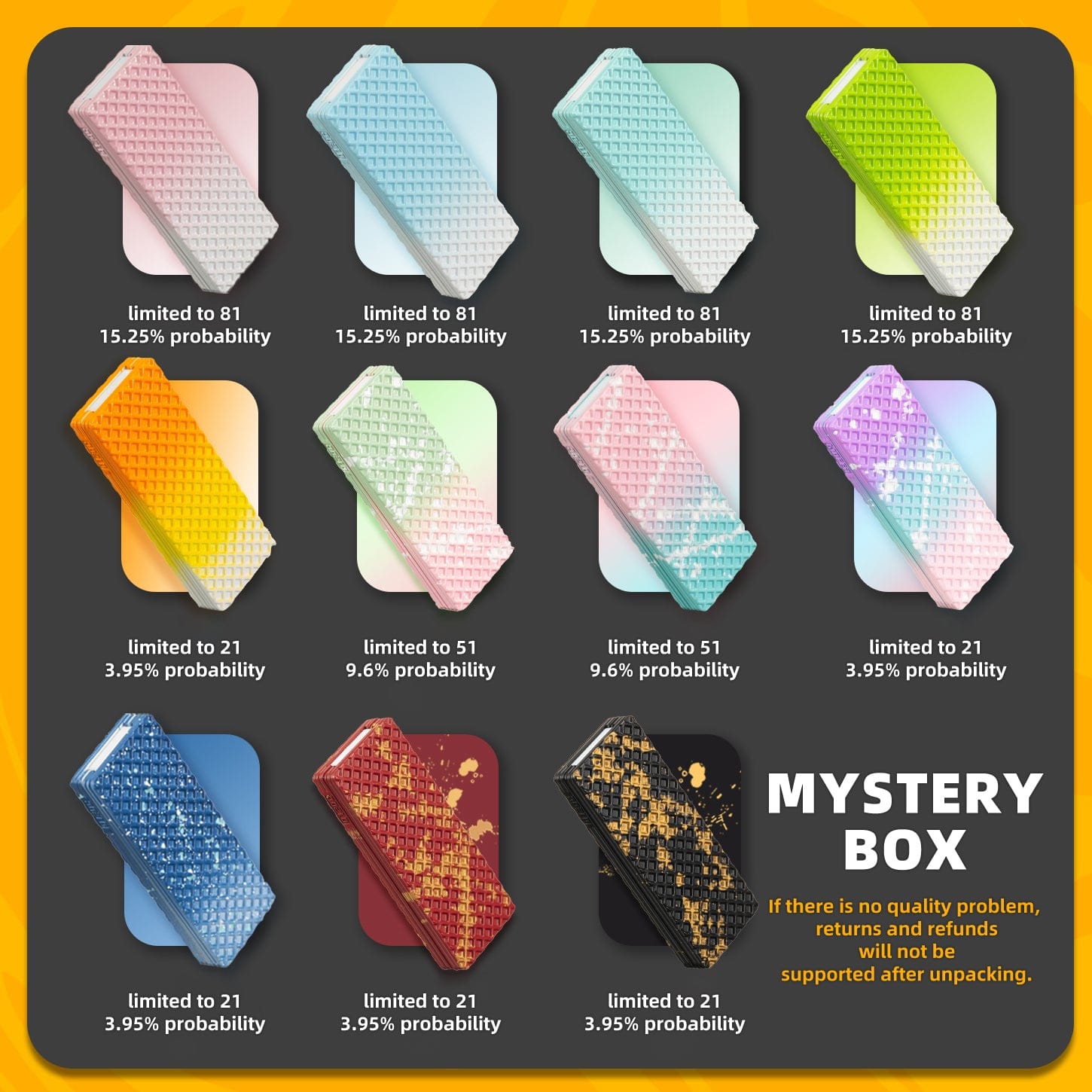 01EDC 只禁优惠代码 Wafer Biscuit Titanium+ceramic coating-mystery box (ships in 7 days)