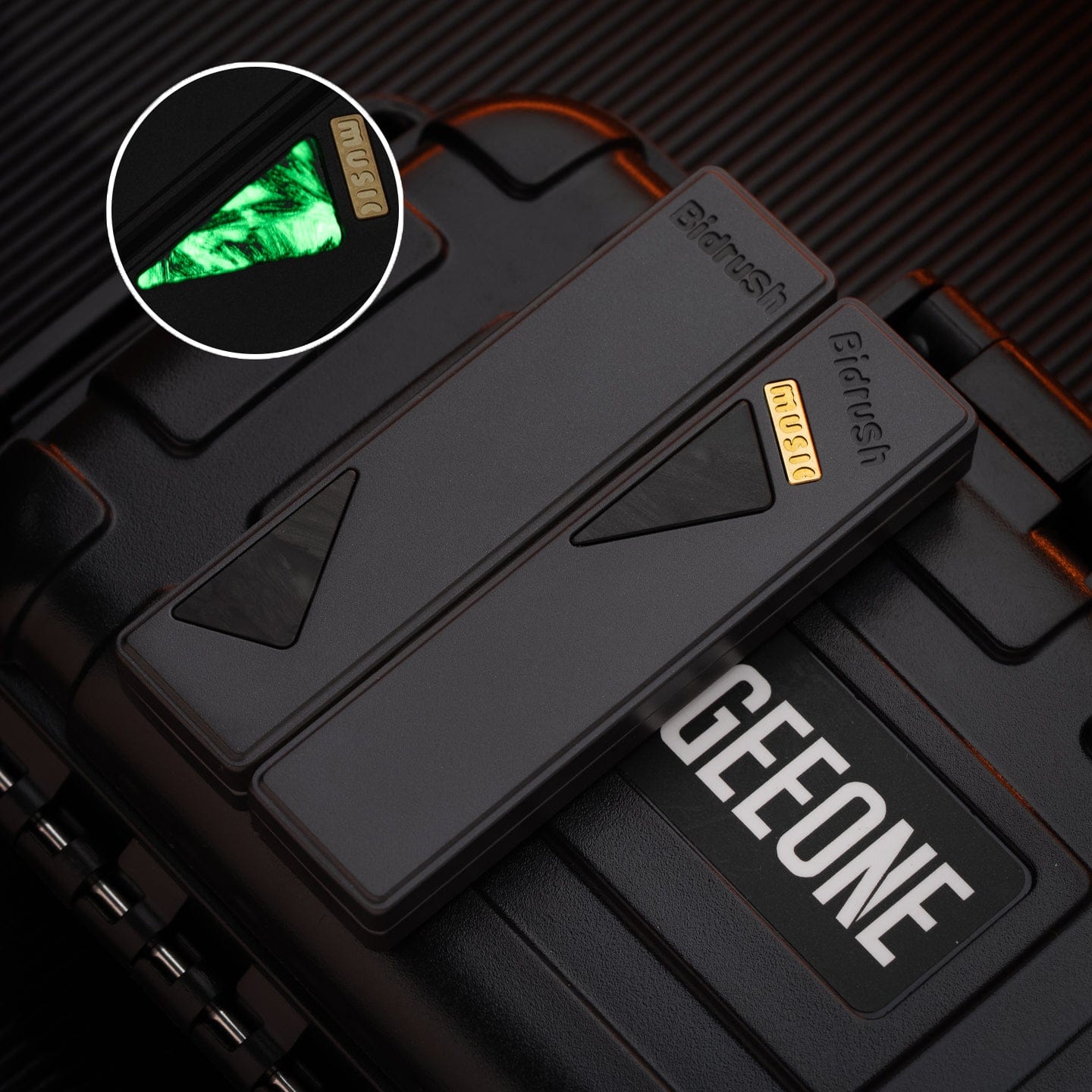 BidRush EDC 禁店铺满减及优惠代码 MINI BOX Blackened Zirconium+luminous carbon fiber plate