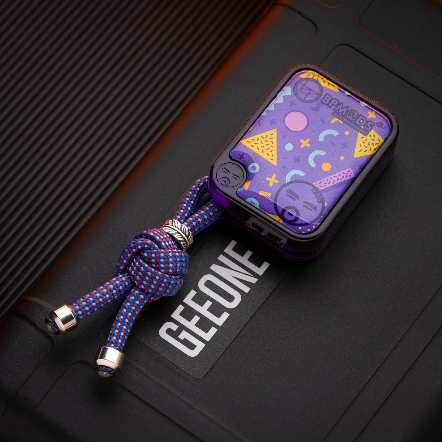 Bpmods Fidget Slider Crystal Slider 2.0 PMMA (purple) braiding kit