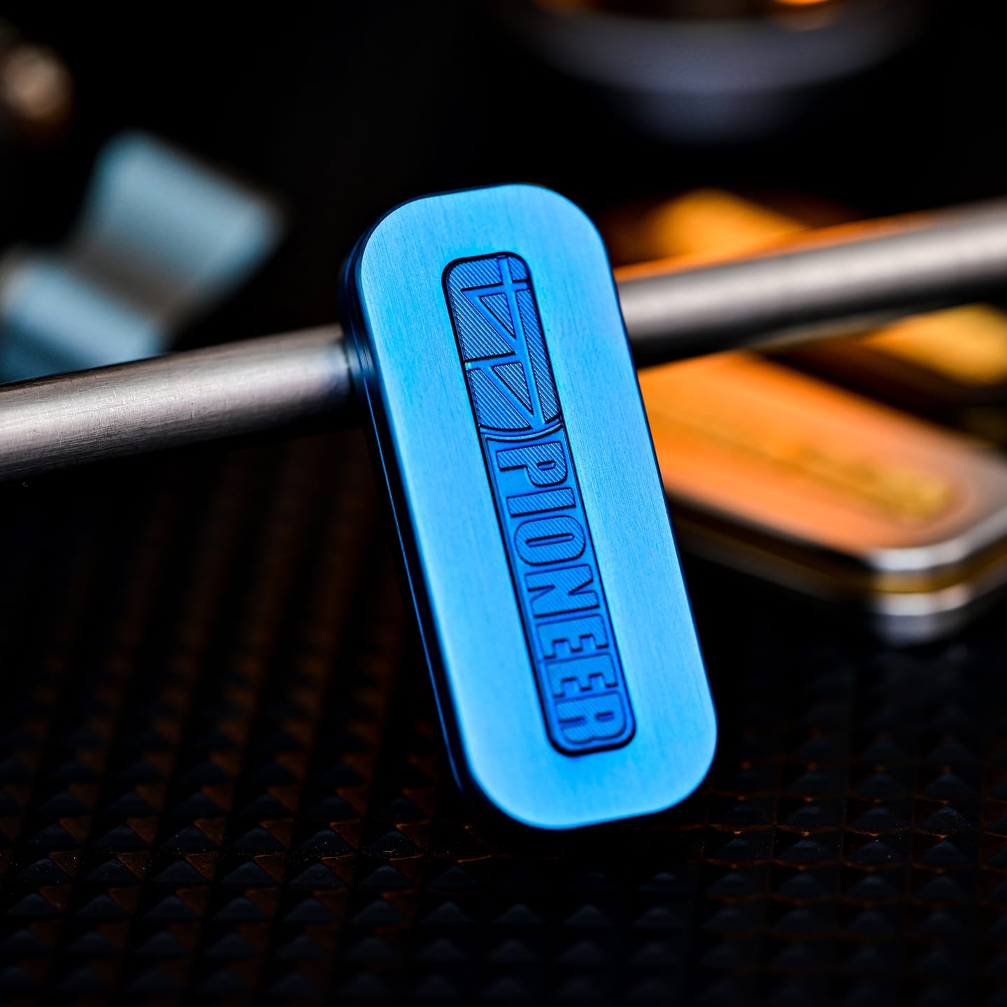 Bpmods Fidget Slider Pioneer Brushed Stainless Steel - PVD Blue (Ships in 5 days)