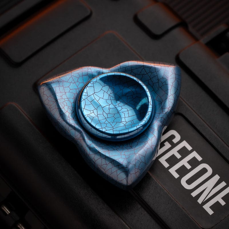 BRIGHT BLOOD EDC Mirage Polished Titanium (Ice crack-blue)