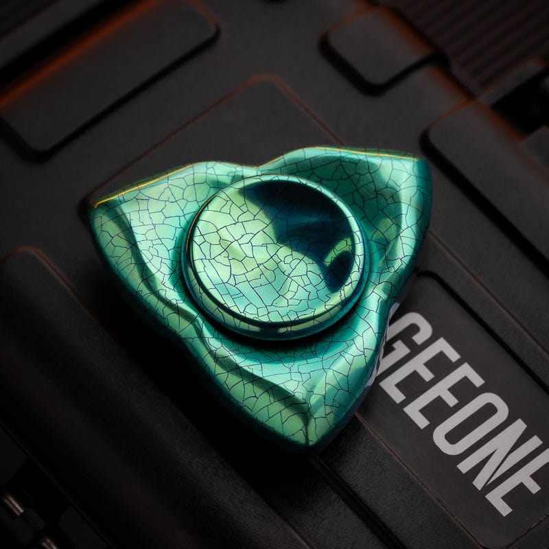 BRIGHT BLOOD EDC Mirage Polished Titanium (Ice crack-green)