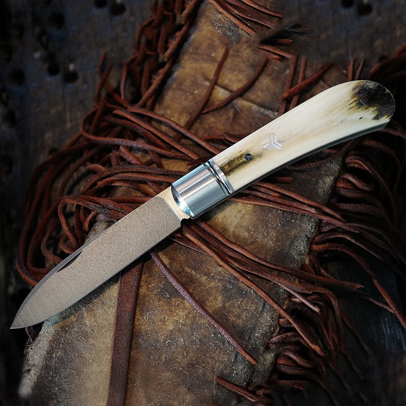 Changshanqijie Multi Tool ZuLu Pocket Knife Wootz steel+mammoth ivory handle