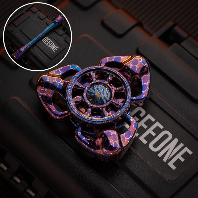 CHIMAGO Fidget Spinner Exorcism Damasteel-Dragon Scale + Damasteel Connection rod