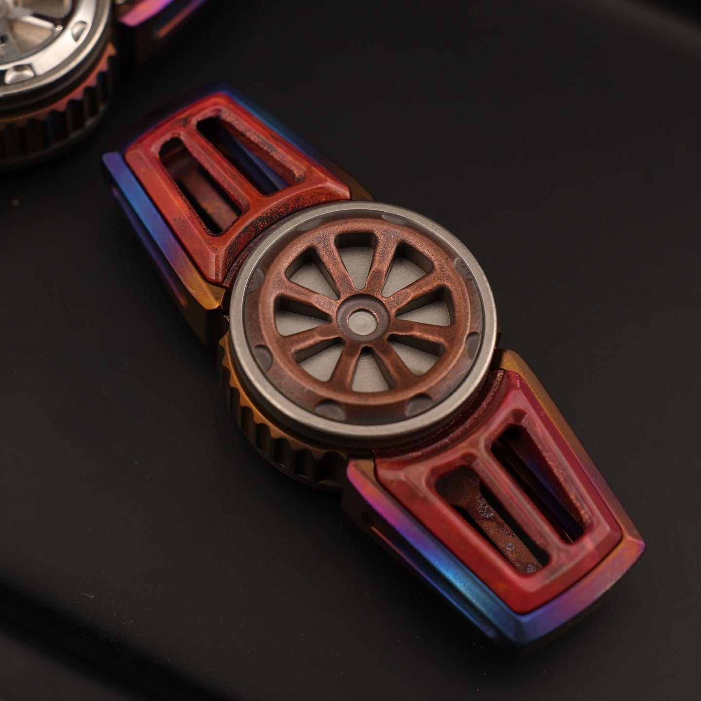 CHIMAGO Fidget Spinner Inverse Flash Blood copper/Titanium baking color