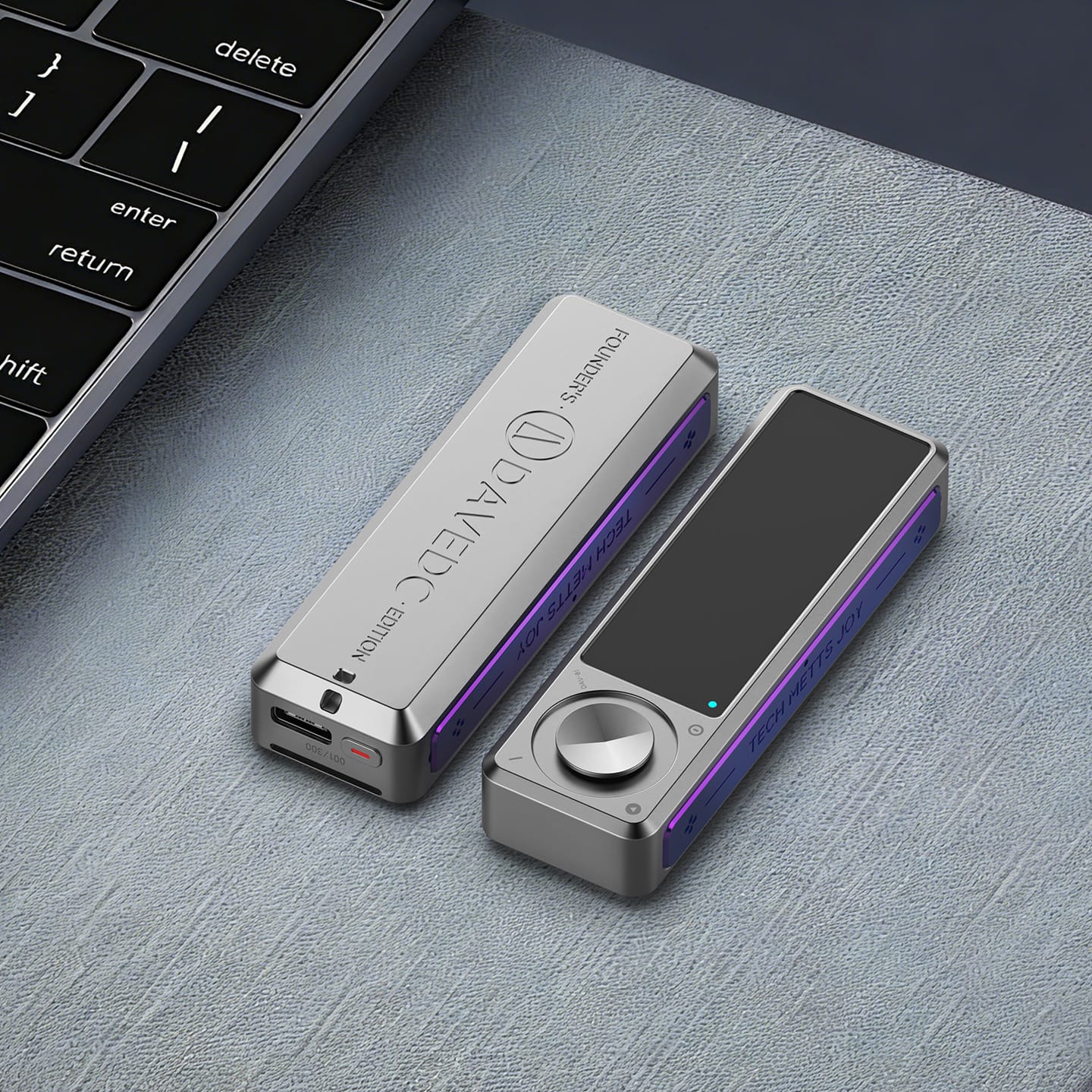 DAV EDC 只禁优惠代码 Dav-01 Electronic Slider Stainless Steel+Titanium