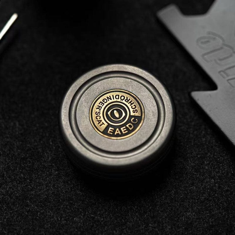 EA EDC Haptic Coin Schrödinger’s Katze Blasted SS+Titanium (ships in 30 days)