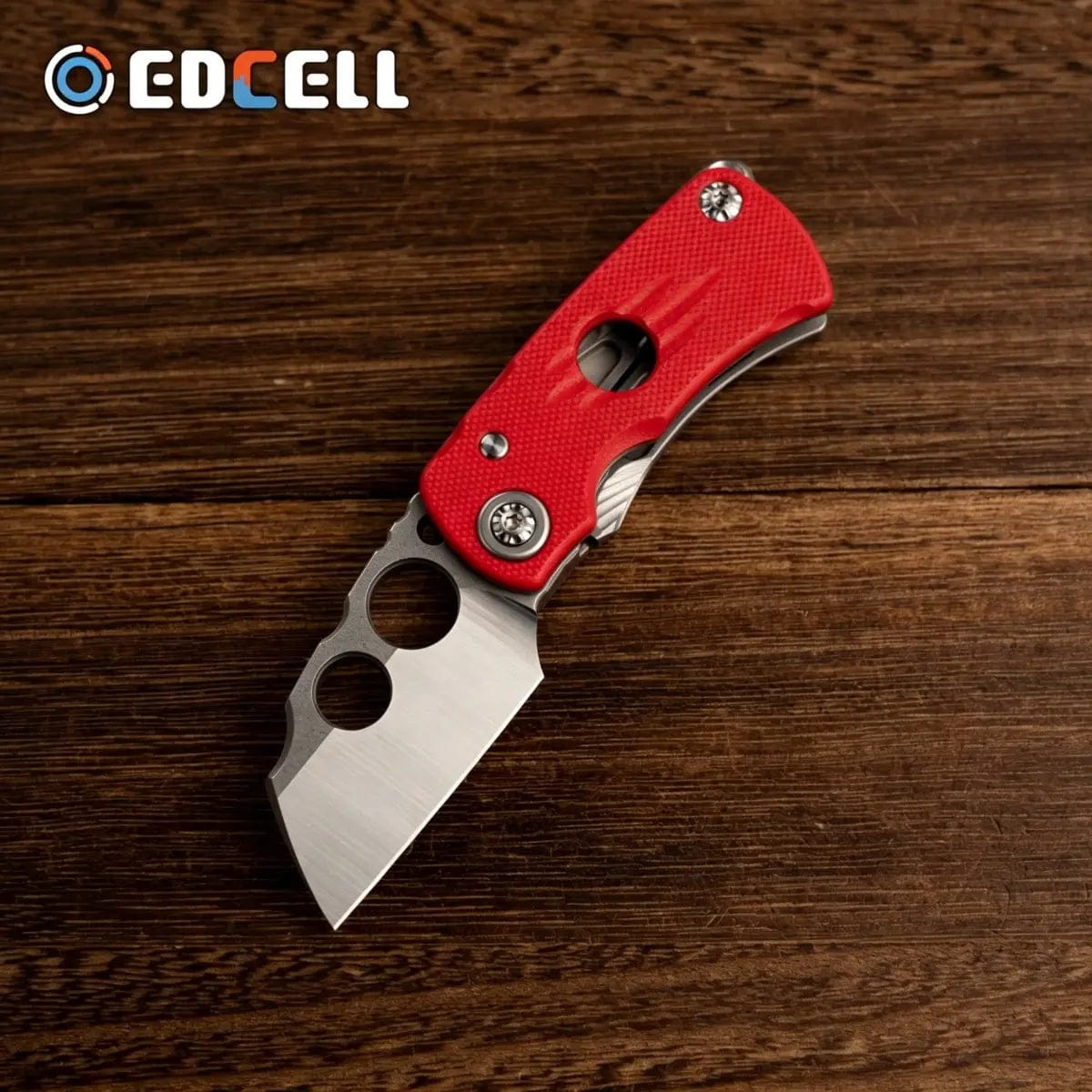 EDCELL 只禁优惠代码 Dire Claw Folding Pocket Knife Titanium/Red G10-Horn Tip (ships in 10 days)