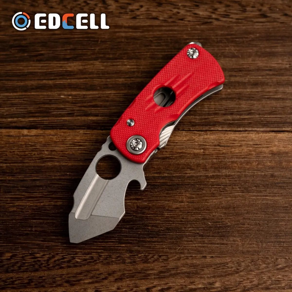 EDCELL 只禁优惠代码 Dire Claw Folding Pocket Knife Titanium/Red G10-Pry Bar Tip (ships in 10 days)