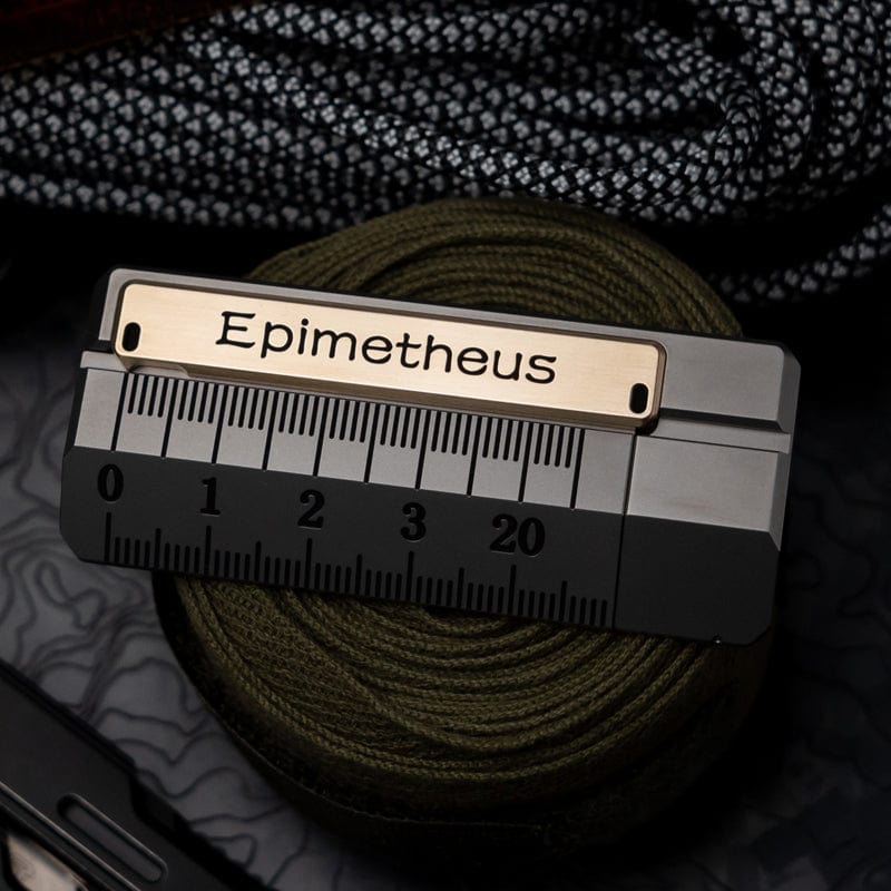 EDCELL 只禁优惠代码 Quirky Ruler Titanium+Brass (ships in 5 days)