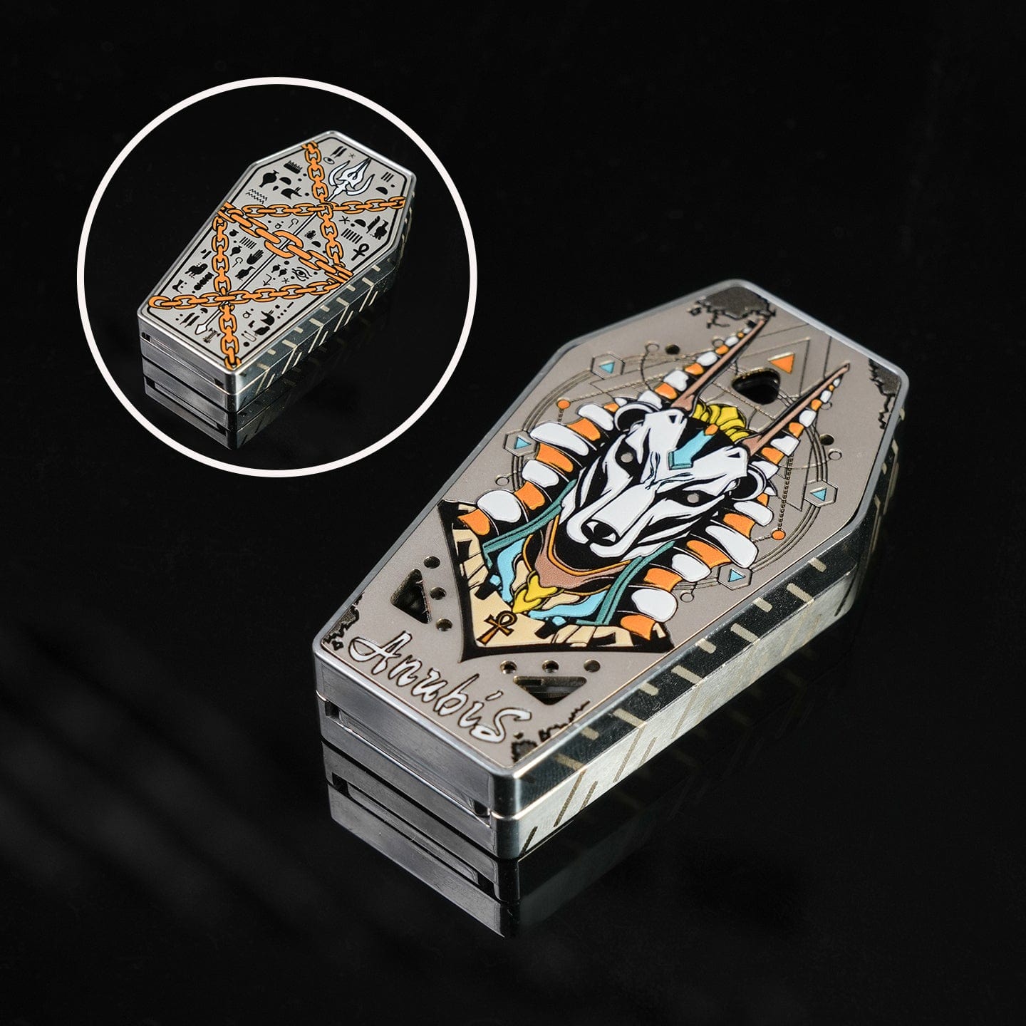 FBA 只禁优惠代码 Anubis Slider Titanium+brass plate (silver)