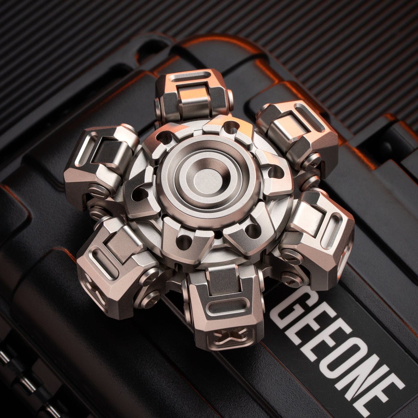 FU SHI Fidget Spinner Machinarium X Blasted Titanium