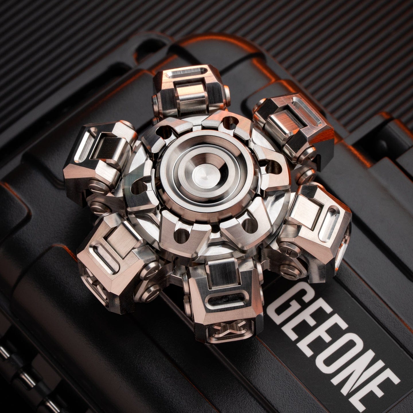 FU SHI Fidget Spinner Machinarium X Knife grain Titanium