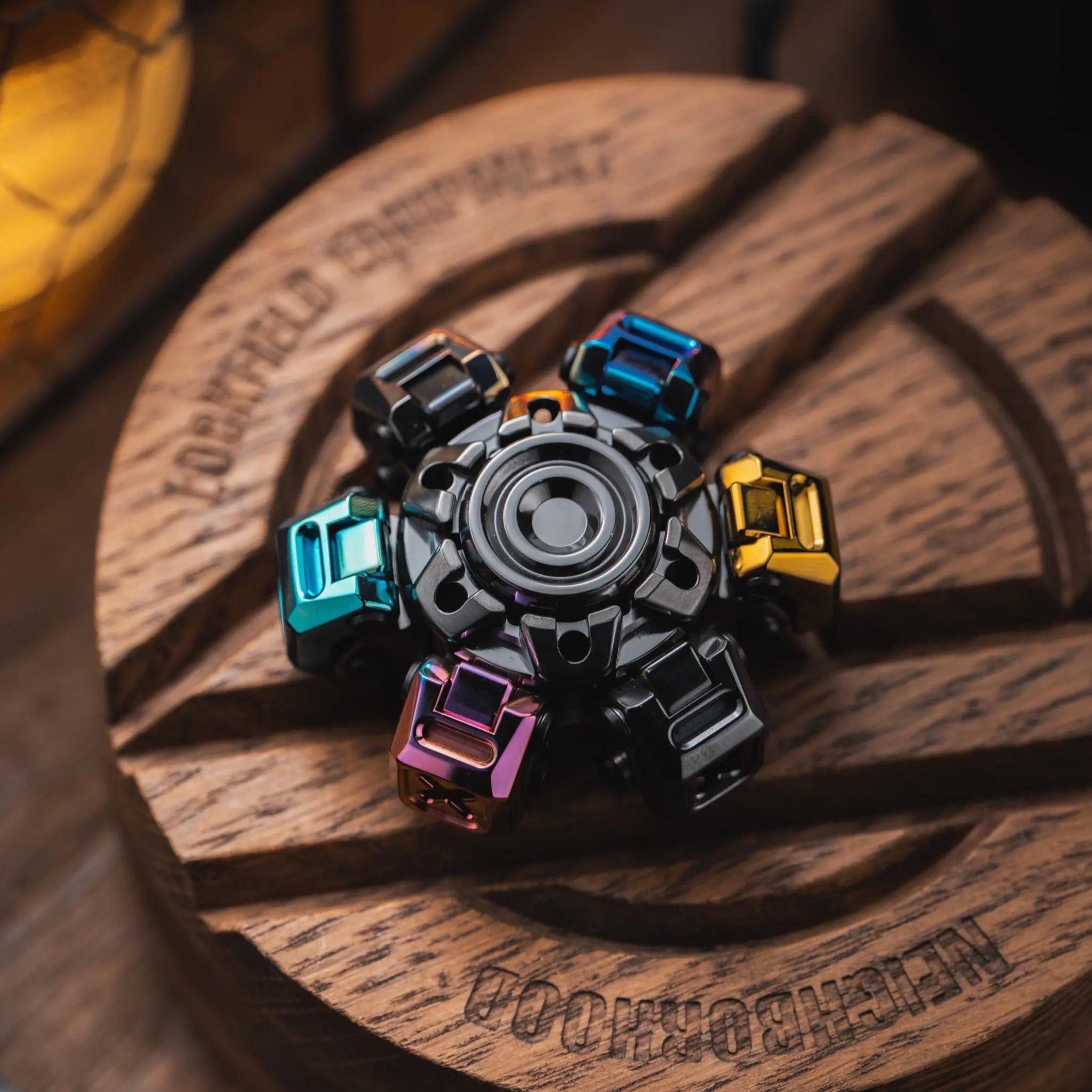 FU SHI Fidget Spinner Machinarium X Zirconium-Colorful+Black