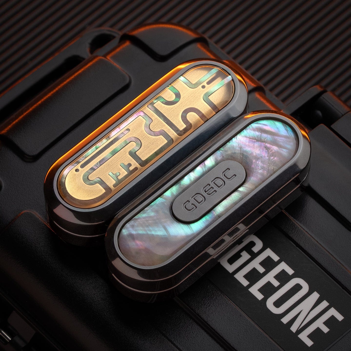 GD EDC Fidget Slider LUCK Slider Polished Zirc (purple shell coating)