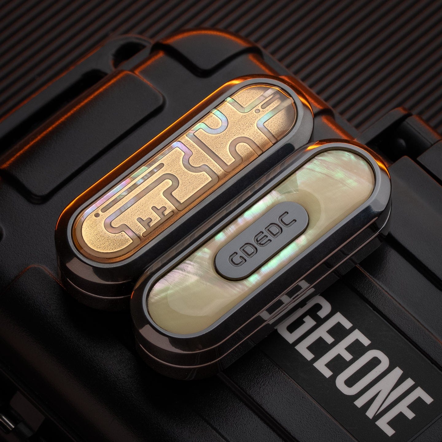 GD EDC Fidget Slider LUCK Slider Polished Zirc (white shell coating)