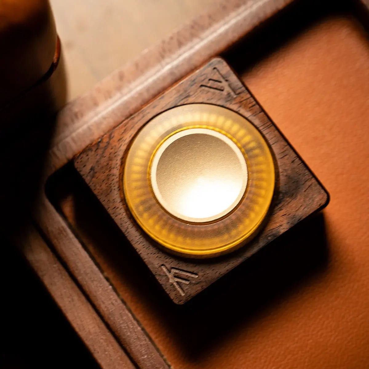 GD EDC Fidget Spinner Fang Wu Black Dalbergia + Brass + Ultem (PEI) - 2.0 Version