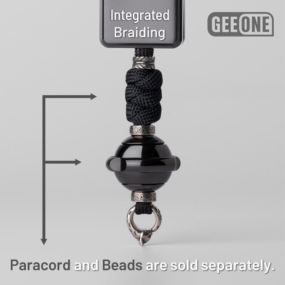 GEEONE Accessories Paracord Bead Braiding Service Integrated Braiding (the rope and bead need to buy separately) / Meander Pattern Sterling Silver Kit