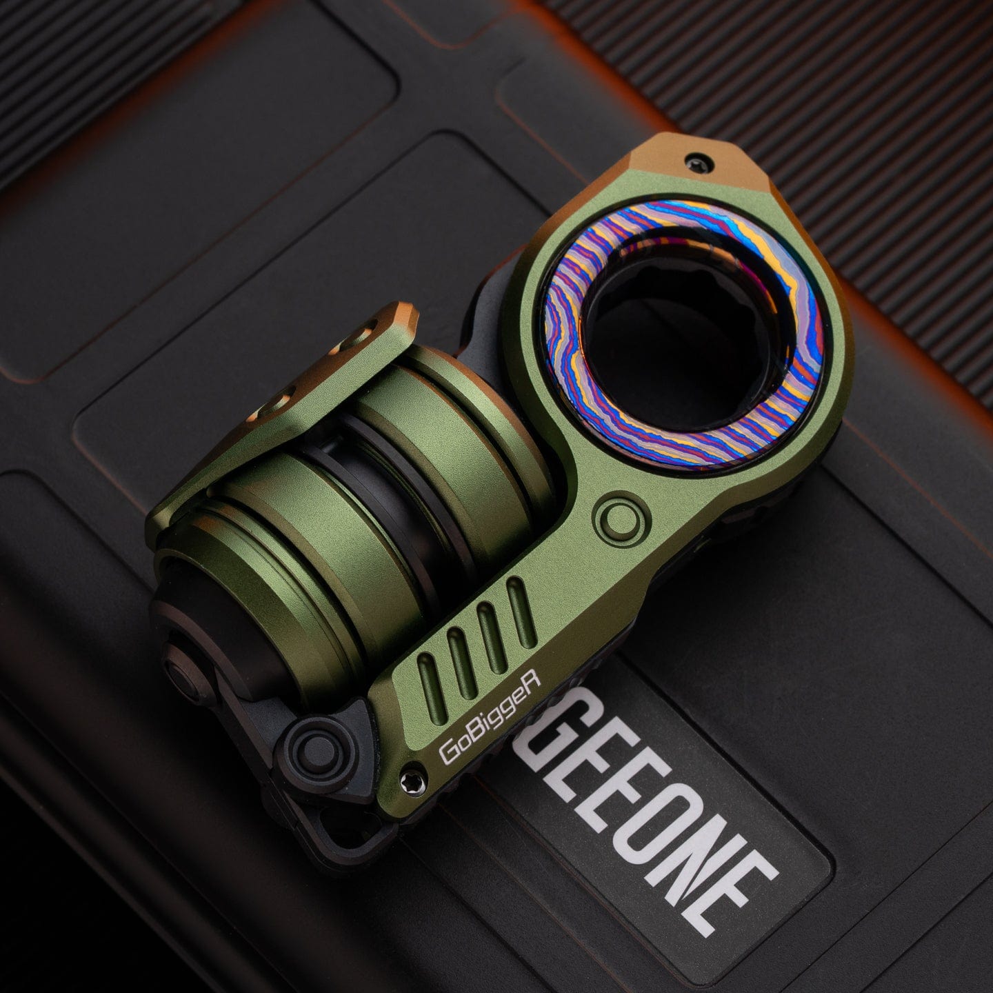 GoBiggeR Fidget Slider Sinian Lite Sinian / Aluminum-army green + zircuti rings