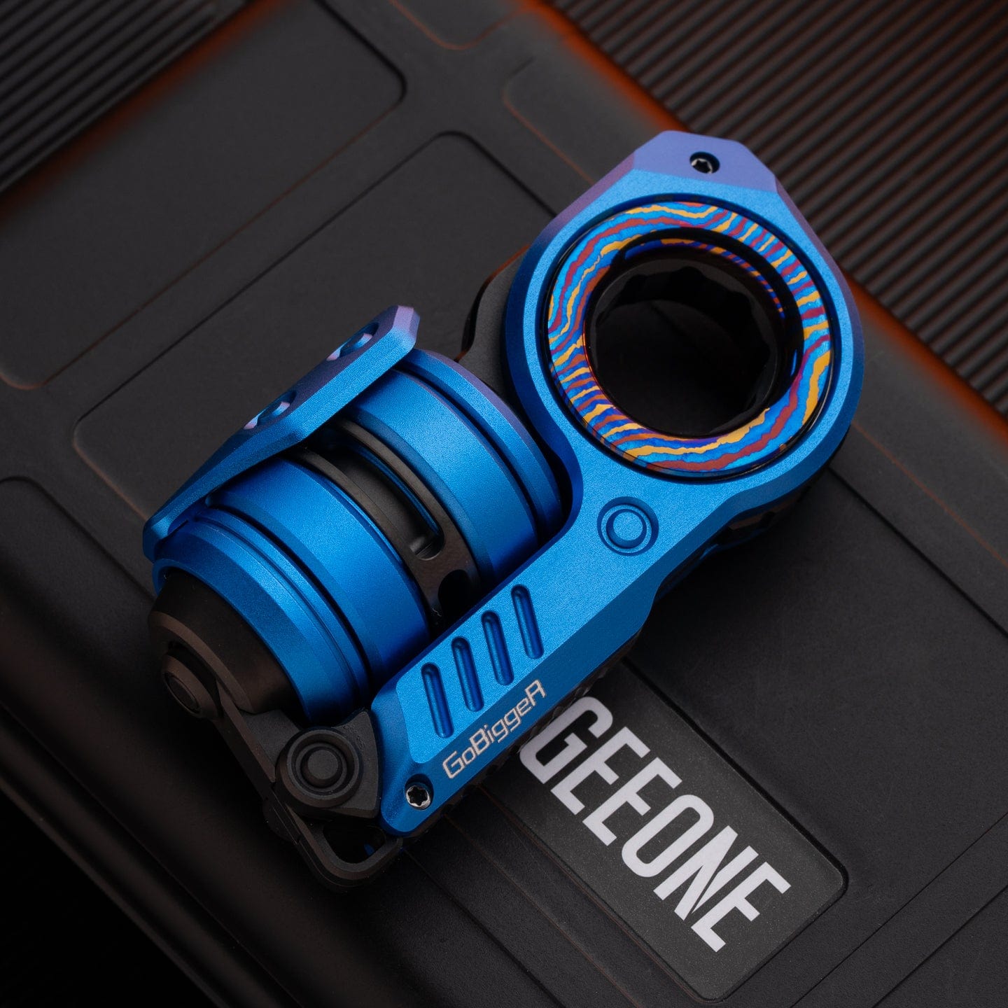 GoBiggeR Fidget Slider Sinian Lite Sinian / Aluminum-blue + mokuti rings