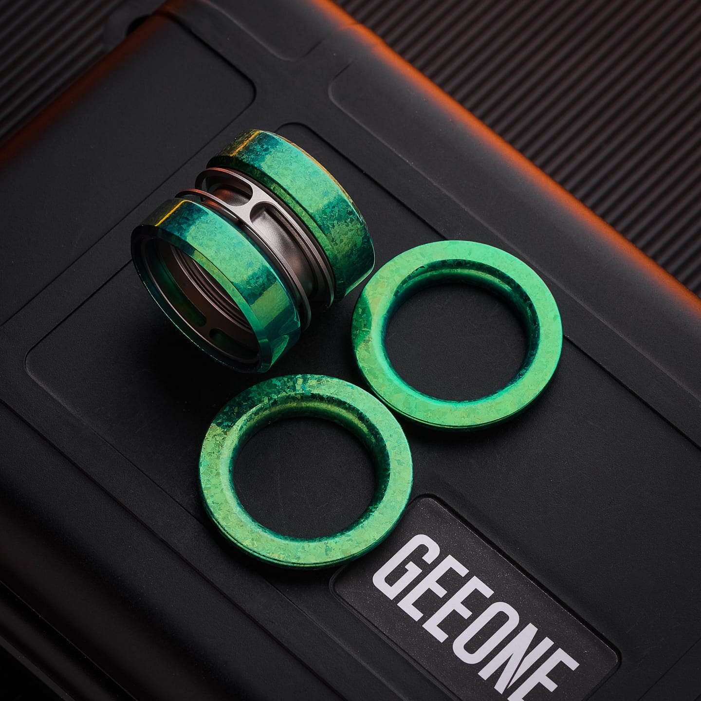 GoBiggeR Fidget Slider Sinian Lite (Youth Edition) Accessory / Titanium rotor + Green Crystal Titanium (5parts)