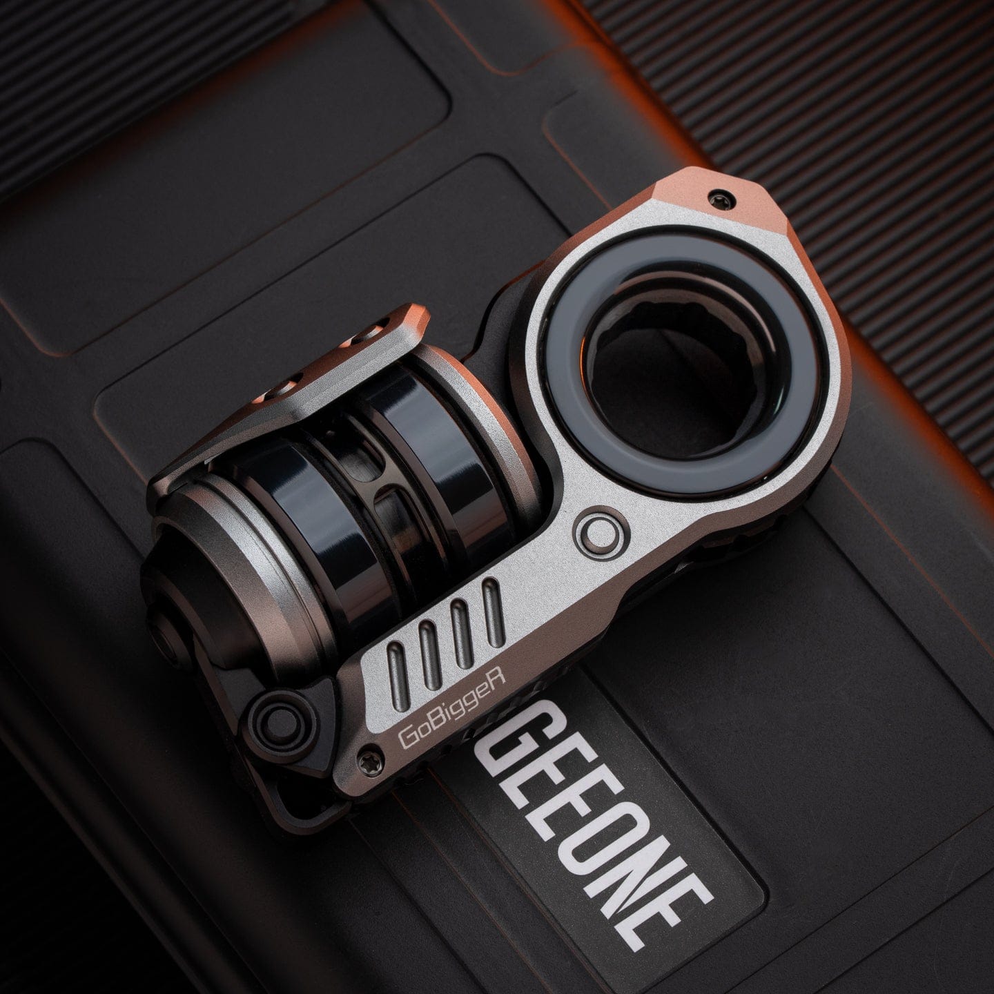 GoBiggeR Fidget Slider Sinian Lite (Youth Edition) Sinian / Aluminum silver + Titanium rotor + Polished Zirconium (4parts)