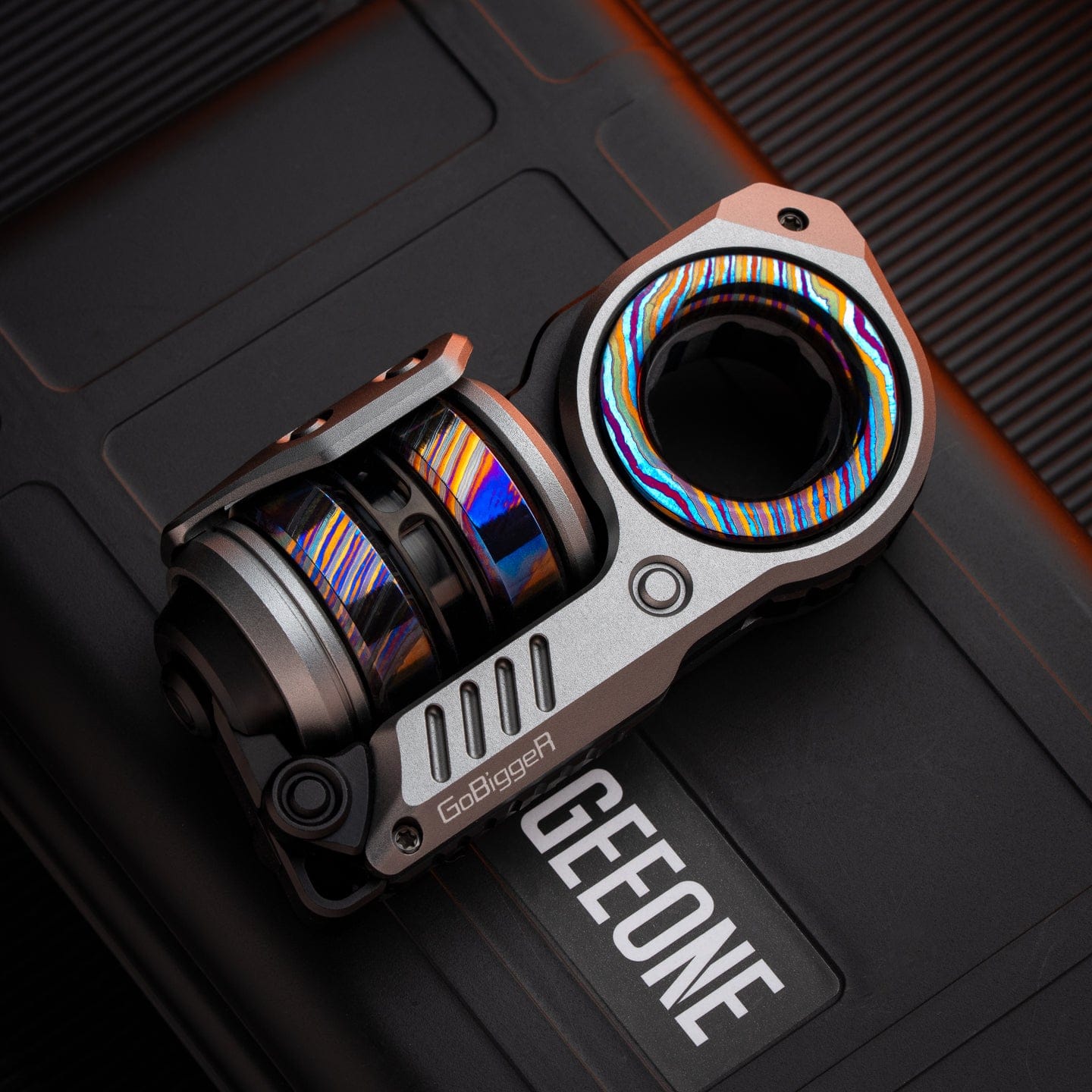 GoBiggeR Fidget Slider Sinian Lite (Youth Edition) Sinian (DIY version) / Aluminum silver + Titanium rotor + Zircuti (4parts)