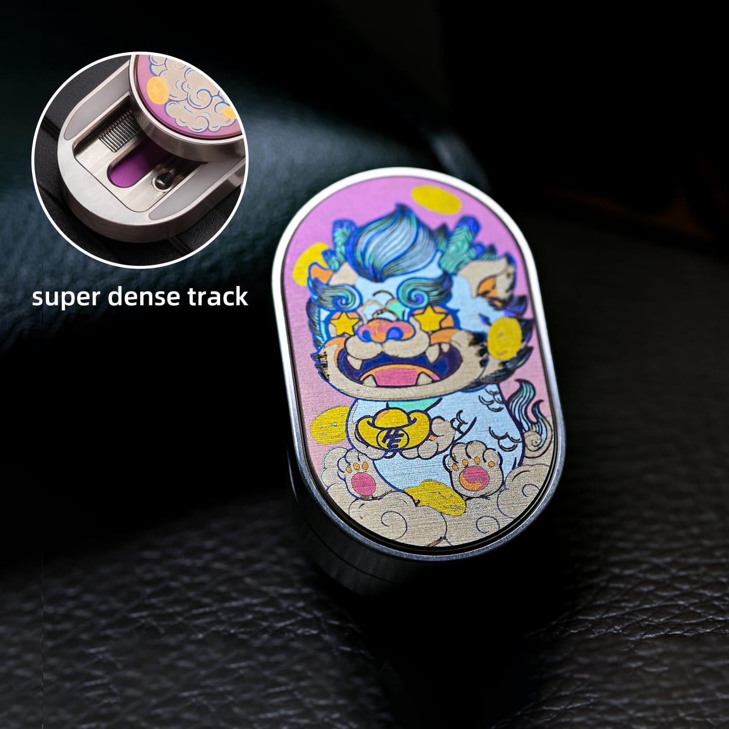 HE EDC 只禁优惠代码 Pixiu Slider Stainless Steel+Titanium color (Super Dense Track)