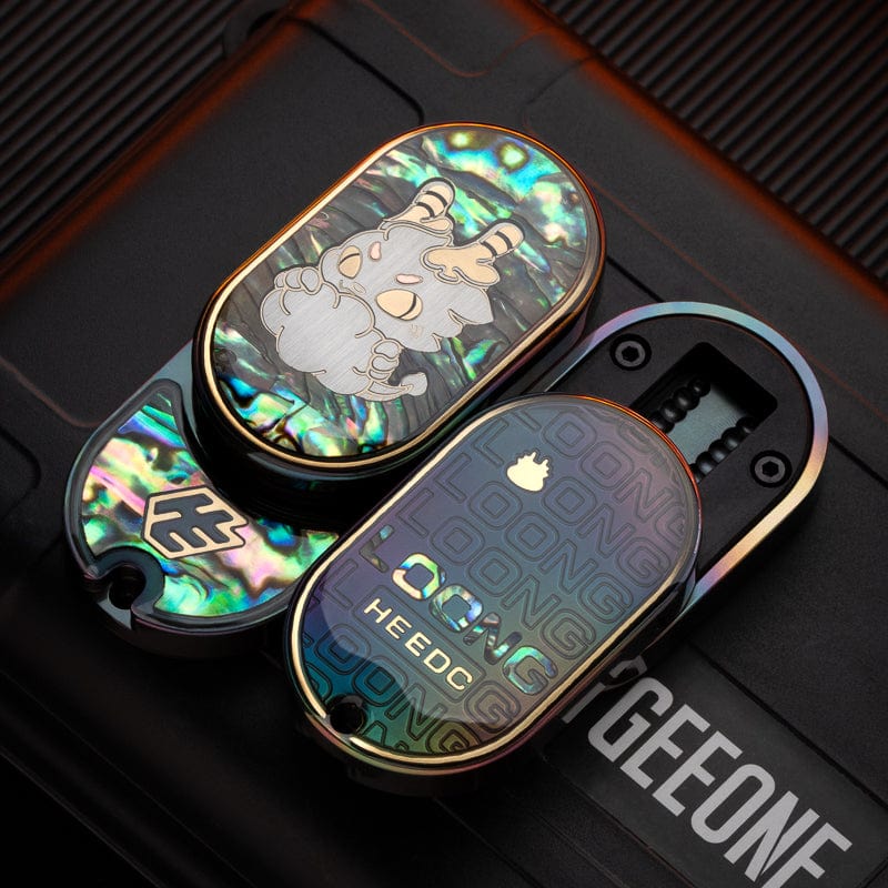 HE EDC Fidget Slider Ling Yun 3.0 Oil Slick Zirconium-green shell (in stock)